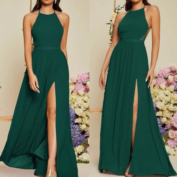 Luxe champagne open back maxi dress - Picture 4 of 16